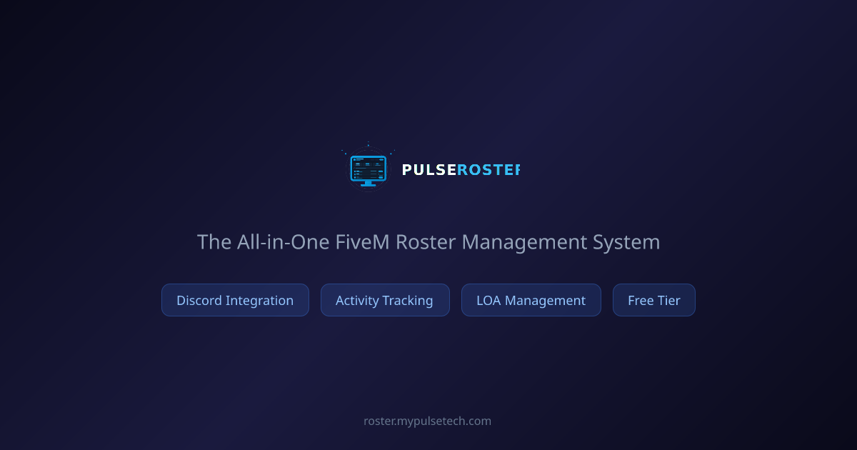 PulseRoster - FiveM Roster Management System & CMS